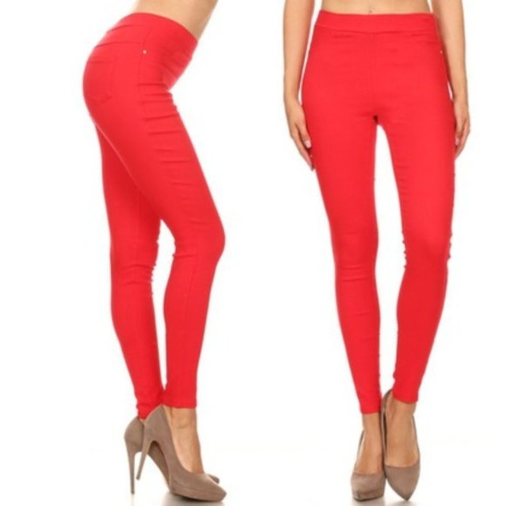 Jvini Women's High Waist Pull-On Skinny Jeggings